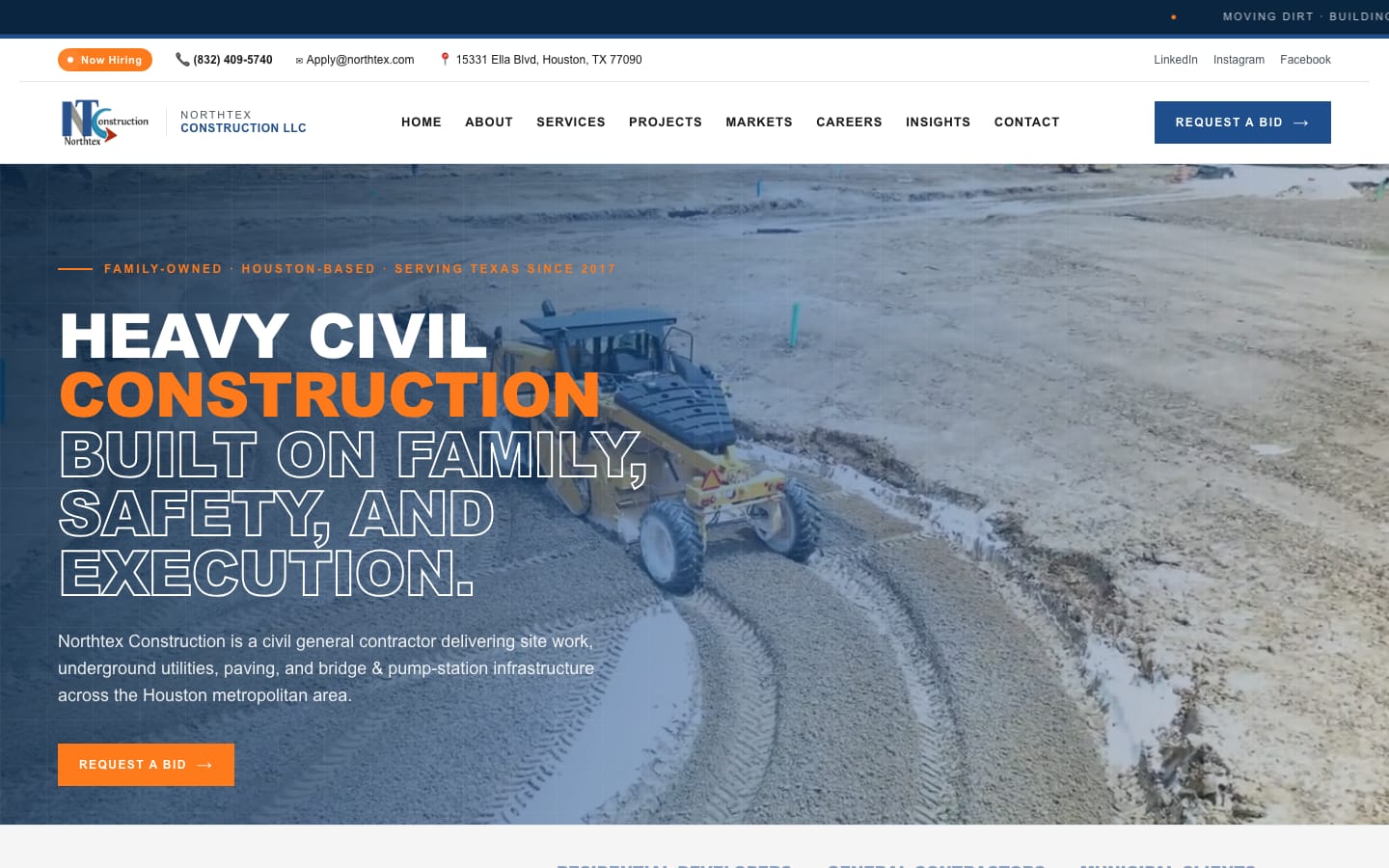 NorthTex Construction website